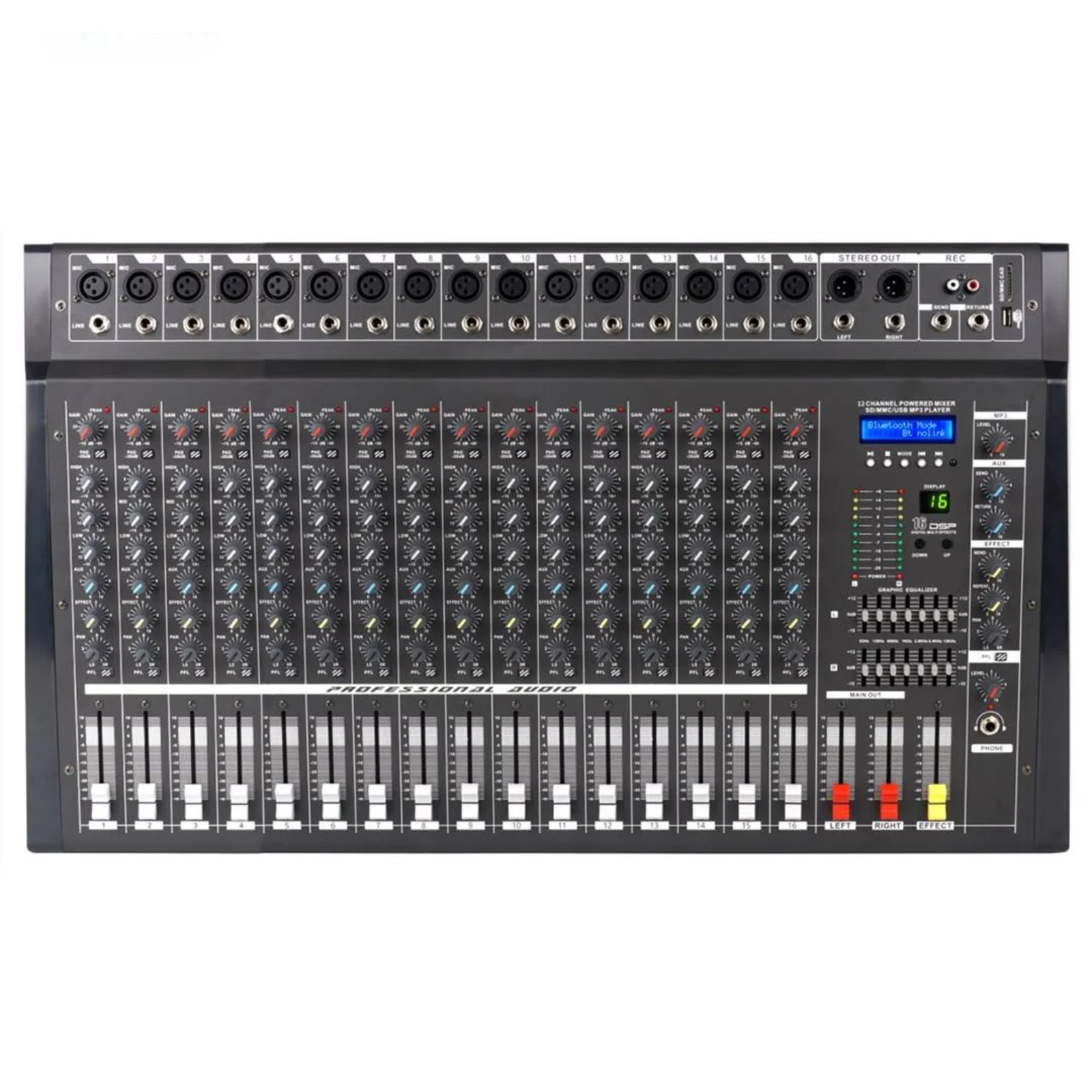 O-max 16 Channel powered mixer